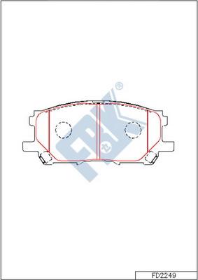 FBK FD2249 - Kit de plaquettes de frein, frein à disque cwaw.fr