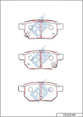 FBK FD2254M - Kit de plaquettes de frein, frein à disque cwaw.fr