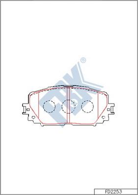 FBK FD2253 - Kit de plaquettes de frein, frein à disque cwaw.fr