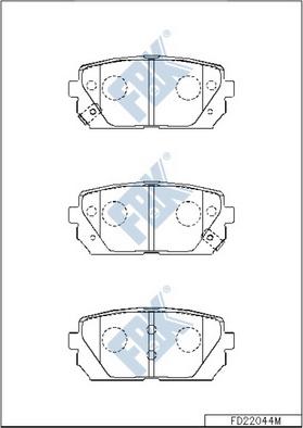 FBK FD22044M - Kit de plaquettes de frein, frein à disque cwaw.fr