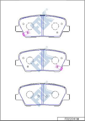 FBK FD22041M - Kit de plaquettes de frein, frein à disque cwaw.fr