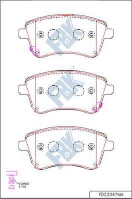 FBK FD22047MA - Kit de plaquettes de frein, frein à disque cwaw.fr