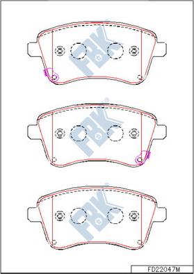 FBK FD22047M - Kit de plaquettes de frein, frein à disque cwaw.fr