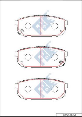 FBK FD22009M - Kit de plaquettes de frein, frein à disque cwaw.fr