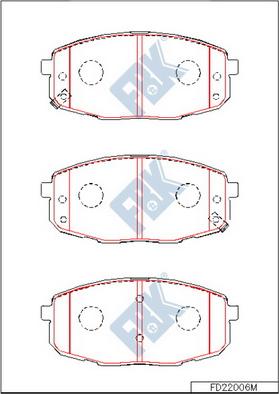 FBK FD22006M - Kit de plaquettes de frein, frein à disque cwaw.fr