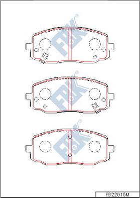 FBK FD22015M - Kit de plaquettes de frein, frein à disque cwaw.fr