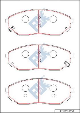 FBK FD22012M - Kit de plaquettes de frein, frein à disque cwaw.fr