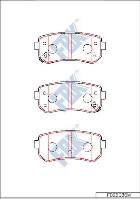 FBK FD22030M - Kit de plaquettes de frein, frein à disque cwaw.fr