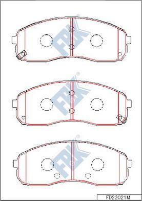 FBK FD22021M - Kit de plaquettes de frein, frein à disque cwaw.fr