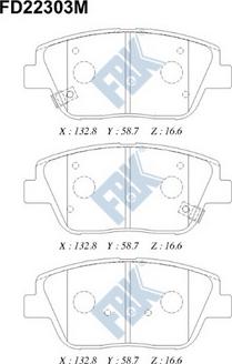 FBK FD22303M - Kit de plaquettes de frein, frein à disque cwaw.fr