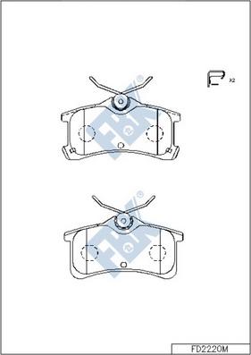 FBK FD2220M - Kit de plaquettes de frein, frein à disque cwaw.fr