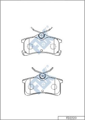 FBK FD2220 - Kit de plaquettes de frein, frein à disque cwaw.fr