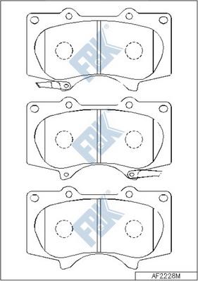 FBK FD2228M - Kit de plaquettes de frein, frein à disque cwaw.fr