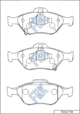 FBK FD2271M - Kit de plaquettes de frein, frein à disque cwaw.fr