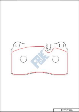 FBK FD27004 - Kit de plaquettes de frein, frein à disque cwaw.fr