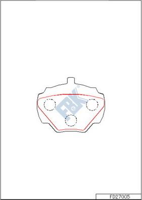 FBK FD27005 - Kit de plaquettes de frein, frein à disque cwaw.fr