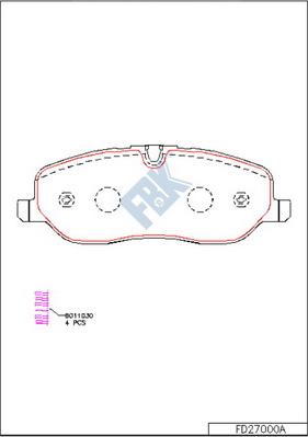 FBK FD27000A - Kit de plaquettes de frein, frein à disque cwaw.fr