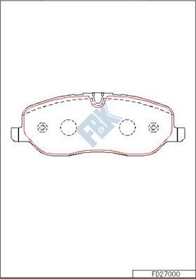 FBK FD27000 - Kit de plaquettes de frein, frein à disque cwaw.fr