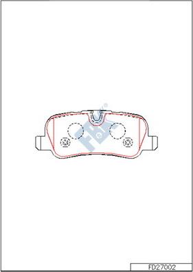 FBK FD27002 - Kit de plaquettes de frein, frein à disque cwaw.fr