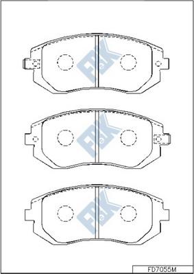 FBK FD7055M - Kit de plaquettes de frein, frein à disque cwaw.fr