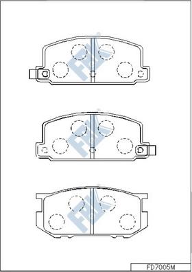 FBK FD7005M - Kit de plaquettes de frein, frein à disque cwaw.fr