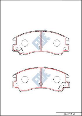 FBK FD7011M - Kit de plaquettes de frein, frein à disque cwaw.fr