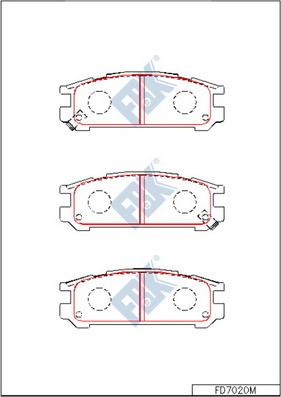 FBK FD7020M - Kit de plaquettes de frein, frein à disque cwaw.fr