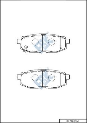 FBK FD7806M - Kit de plaquettes de frein, frein à disque cwaw.fr