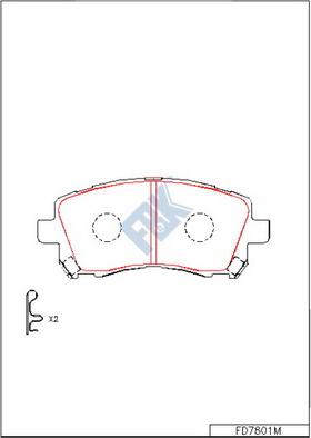 FBK FD7801M - Kit de plaquettes de frein, frein à disque cwaw.fr