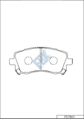 FBK FD7801 - Kit de plaquettes de frein, frein à disque cwaw.fr