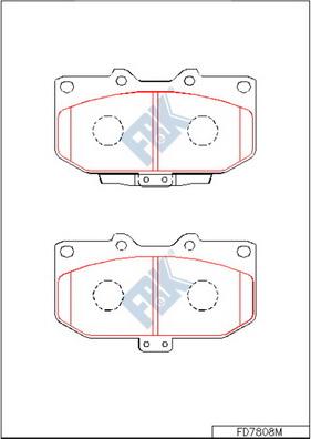 FBK FD7808M - Kit de plaquettes de frein, frein à disque cwaw.fr