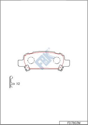 FBK FD7803M - Kit de plaquettes de frein, frein à disque cwaw.fr