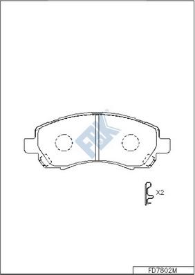 FBK FD7802M - Kit de plaquettes de frein, frein à disque cwaw.fr