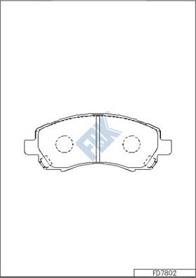 FBK FD7802 - Kit de plaquettes de frein, frein à disque cwaw.fr