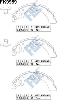 FBK FK9959 - Jeu de mâchoires de frein cwaw.fr