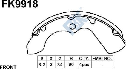 FBK FK9918 - Jeu de mâchoires de frein cwaw.fr