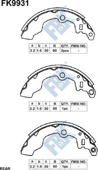 FBK FK9931 - Jeu de mâchoires de frein cwaw.fr