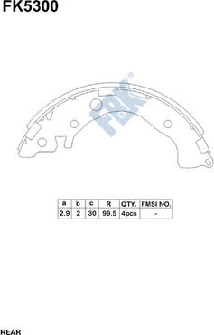 FBK FK5300 - Jeu de mâchoires de frein cwaw.fr