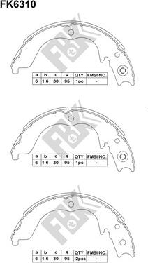 FBK FK6310 - Jeu de mâchoires de frein cwaw.fr