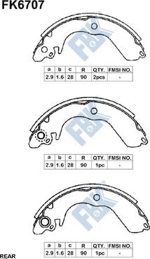 FBK FK6707 - Jeu de mâchoires de frein cwaw.fr