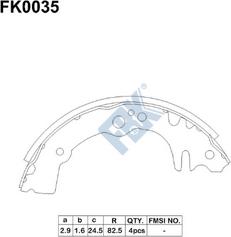 FBK FK0035 - Jeu de mâchoires de frein cwaw.fr