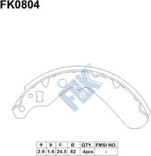 FBK FK0804 - Jeu de mâchoires de frein cwaw.fr