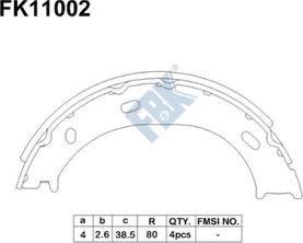 FBK FK11002 - Jeu de mâchoires de frein cwaw.fr