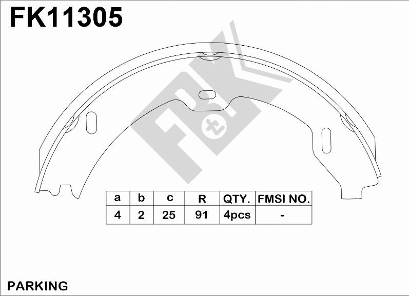 FBK FK11305 - Jeu de mâchoires de frein cwaw.fr