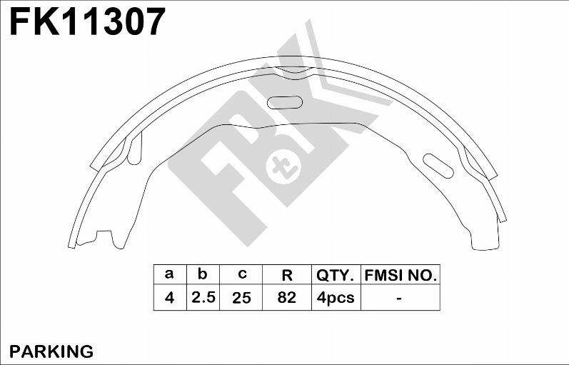 FBK FK11307 - Jeu de mâchoires de frein cwaw.fr