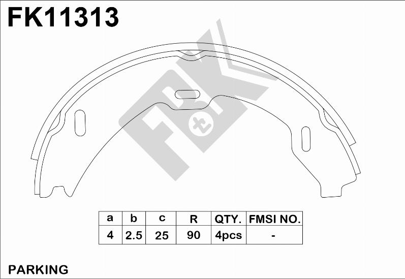 FBK FK11313 - Jeu de mâchoires de frein cwaw.fr