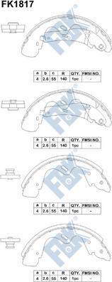 FBK FK1817 - Jeu de mâchoires de frein cwaw.fr