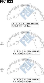 FBK FK1823 - Jeu de mâchoires de frein cwaw.fr