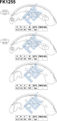 FBK FK1255 - Jeu de mâchoires de frein cwaw.fr