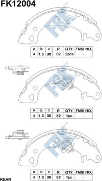 FBK FK12004 - Jeu de mâchoires de frein cwaw.fr